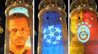 Galatasaray'dan 00:00'da Galata Kulesi'nde ışık şov