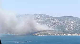 İzmir Karaburun'da Orman Yangınına Müdahale Başladı