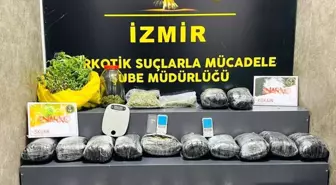 İzmir'de Uyuşturucu Operasyonu: 22 Kilo Esrar ve Kenevir Ele Geçirildi
