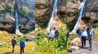 Hakkari Valisi Ağaçdibi Şelalesi'ni Ziyaret Etti