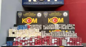 Adana'da Kaçak Sigara Operasyonu: 9 Bin 750 Paket Ele Geçirildi