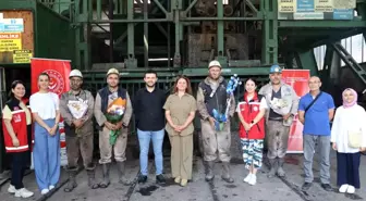 Zonguldak'ta Madencilere Babalar Günü Sürprizi
