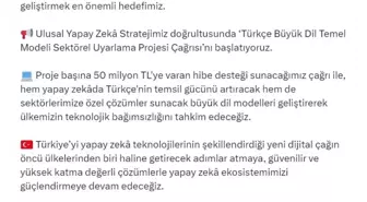 Türkçe Büyük Dil Temel Modeli Sektörel Uyarlama Projesi Başlatıldı