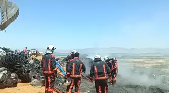 Malatya'da Şantiyede Yangın Paniğe Neden Oldu