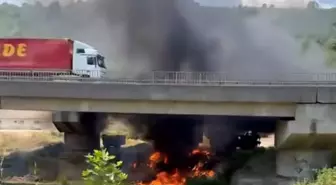 Düzce'de Otoyolda Yangın Tedirginliği