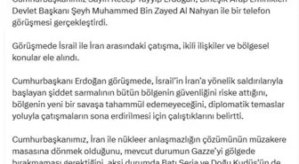 Erdoğan, BAE Devlet Başkanı ile İsrail-İran Çatışması ve Bölgesel Konuları Görüştü