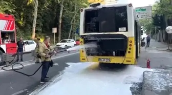 Sarıyer'de İETT Otobüsünde Yangın Çıktı