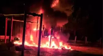 Amasya'da Çocuk Parkında yangına karışan 4 şüpheli gözaltına alındı