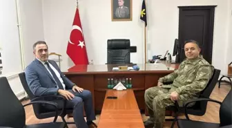 Kaymakam İlyas Memiş, Garnizon Komutanı'na Veda Ziyareti Yaptı