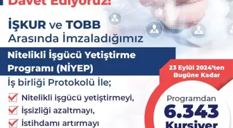 Nitelikli İşgücü Yetiştirme Programı'ndan 6 bin 343 Kursiyer Faydalandı