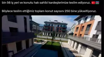 Cumhurbaşkanı Erdoğan, deprem bölgesinde konutları hak sahiplerine teslim etti