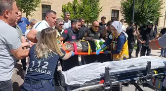 Amasya'da Trafik Polisi Motosikletine Çarpan Taksinin Anları Kamerada