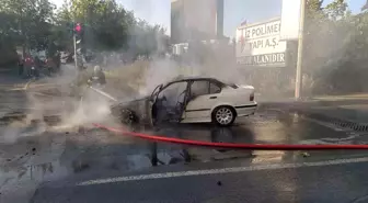 Çorlu'da korku dolu anlar: LPG'li otomobil alev topuna döndü