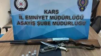 Kars'ta Polis Uygulamalarında Silah ve Mühimmat Ele Geçirildi