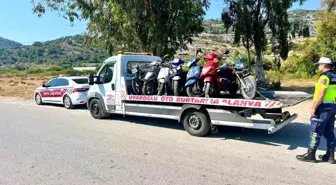 Alanya'da Motosiklet Denetimlerinde 36 Araç Trafikten Men Edildi