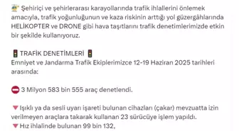 Trafik Denetimleri Arttı: 3.5 Milyondan Fazla Araç Kontrol Edildi