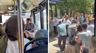 Pendik'te yolcu otobüsünde kadınlar arasında kavga! O anlar kameralarda