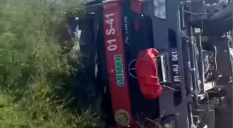 Adana'da Orman Yangınına Müdahale Eden Arazöz Devrildi: 2 Yaralı