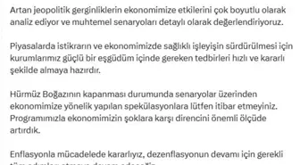 Bakan Şimşek'ten Ekonomik İstikrar Açıklaması