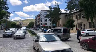 Bayburt'ta Pazartesi Yoğun Trafik Sorunu