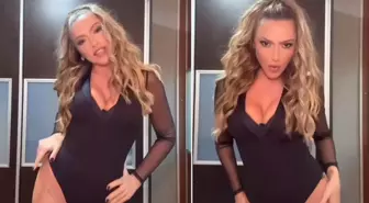 Hadise, iddialı sahne kostümüyle ayna karşısında dans etti