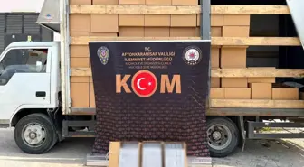 Afyonkarahisar'da 2 Milyon 820 Bin Mükerrer Bandrollü Boş Makaron Ele Geçirildi