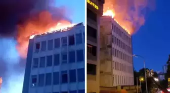 Kartal'da eskiden kolej olarak kullanılan binada büyük yangın
