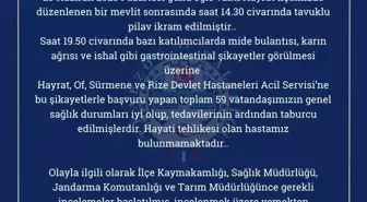 Trabzon'da Mevlit Programında Gıda Zehirlenmesi Şüphesi