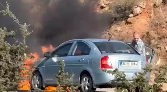 Bursa'da Otomobil Yangını: Sürücü Canla Başla Mücadele Etti