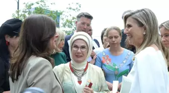 Emine Erdoğan, Hollanda Kraliçesi Cerruti'nin ev sahipliğinde lider eşleriyle bir araya geldi