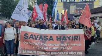 Samsun'da İran Savaşı ve Filistin Soykırımı Protesto Edildi