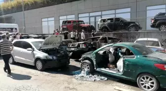 Ataşehir'de Oto Sanayi Sitesinde Yangın Çıktı