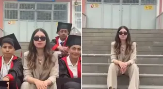 Mezuniyet akımına katılan öğretmenin seçtiği müzik tartışma yarattı