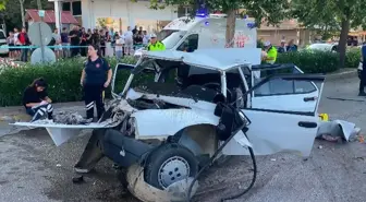 Otomobili hurdaya çeviren ölümlü kazanın görüntüleri ortaya çıktı