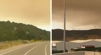 Sakarya'daki yangının dumanı Eskişehir'i kapladı