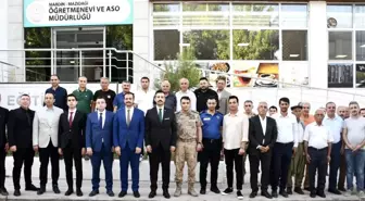 Mazıdağı'nda Görev Süreleri Sona Eren Kurum Amirlerine Veda Yemeği