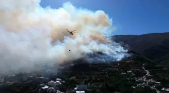 Hatay'da Orman Yangınına Havadan ve Karadan Müdahale