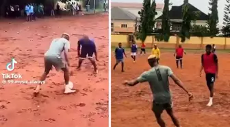 Osimhen'in futbol oynadığı saha gündem oldu