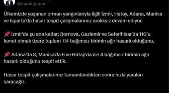 Bakan Kurum: Orman Yangınlarında 132 Bağımsız Birim Ağır Hasar Gördü