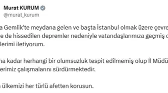 Bakanlardan Bursa'daki Deprem Açıklaması