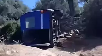 Söke'de Freni Tutmayan Minibüs Devrildi: 6 Yaralı