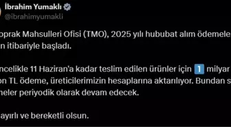 Hububat Alım Bedelleri Üreticilerin Hesaplarına Aktarılmaya Başlandı