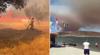 Çeşme ve Urla'da yangın! Bazı mahalleler tahliye edildi