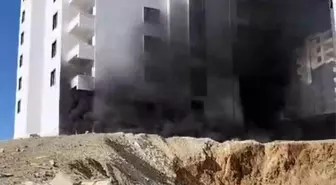 Elazığ'da İnşaat Halindeki Binada Yangın Çıktı