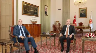 TBMM Başkanı Numan Kurtulmuş, Çalışma Bakanı Vedat Işıkhan'ı Kabul Etti