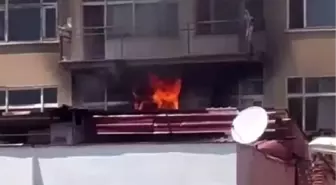 Aksaray'da Apartmanda Yangın Çıktı