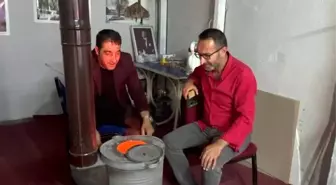 Erzurum'da Temmuzda Soba Yakıldı