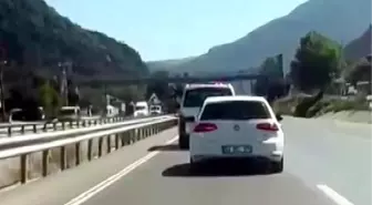 Orman Yangınına Müdahale Eden Ekibe Yol Vermeyen Sürücüye Ceza