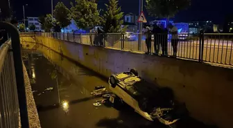 Kayseri'de Otomobil Sulama Kanalına Uçtu: Sürücü Hastaneye Kaldırıldı