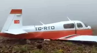 Eskişehir'den Rize'ye Uçarken Düşen Uçağın İlk Görüntüleri Ortaya Çıktı